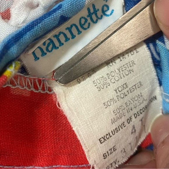 Vintage Nannette 70’s Patchwork Print Maxi Dress 4T Chicken Hippie Boho - Picture 12 of 12